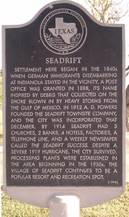 seadrift texas historical marker
